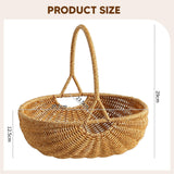 Maxbell Woven Storage Basket Imitation Rattan Display for Outdoor Restaurant Kitchen L