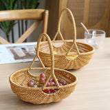 Maxbell Woven Storage Basket Imitation Rattan Display for Outdoor Restaurant Kitchen M