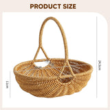 Maxbell Woven Storage Basket Imitation Rattan Display for Outdoor Restaurant Kitchen M