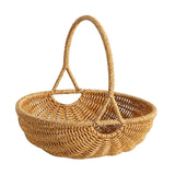 Maxbell Woven Storage Basket Imitation Rattan Display for Outdoor Restaurant Kitchen M