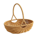 Maxbell Woven Storage Basket Imitation Rattan Display for Outdoor Restaurant Kitchen M