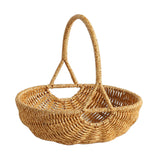 Maxbell Woven Storage Basket Imitation Rattan Display for Outdoor Restaurant Kitchen S