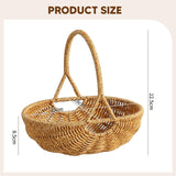 Maxbell Woven Storage Basket Imitation Rattan Display for Outdoor Restaurant Kitchen S