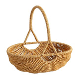 Maxbell Woven Storage Basket Imitation Rattan Display for Outdoor Restaurant Kitchen S