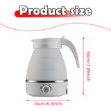 Maxbell Travel Folding Electric Kettle Adjustable Tea Pot for Brewing Coffee Camping White