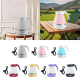 Maxbell Travel Folding Electric Kettle Adjustable Tea Pot for Brewing Coffee Camping White