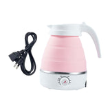 Maxbell Travel Folding Electric Kettle Adjustable Tea Pot for Brewing Coffee Camping Pink