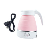 Maxbell Travel Folding Electric Kettle Adjustable Tea Pot for Brewing Coffee Camping Pink