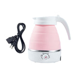 Maxbell Travel Folding Electric Kettle Adjustable Tea Pot for Brewing Coffee Camping Pink