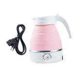 Maxbell Travel Folding Electric Kettle Adjustable Tea Pot for Brewing Coffee Camping Pink