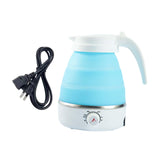 Maxbell Travel Folding Electric Kettle Adjustable Tea Pot for Brewing Coffee Camping Blue
