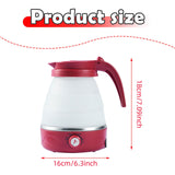 Maxbell Travel Folding Electric Kettle Adjustable Tea Pot for Brewing Coffee Camping Red