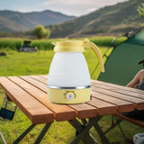 Maxbell Travel Folding Electric Kettle Adjustable Tea Pot for Brewing Coffee Camping Yellow