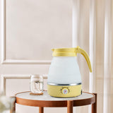 Maxbell Travel Folding Electric Kettle Adjustable Tea Pot for Brewing Coffee Camping Yellow