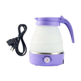 Maxbell Travel Folding Electric Kettle Adjustable Tea Pot for Brewing Coffee Camping Purple