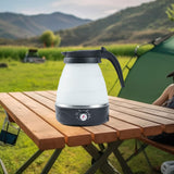 Maxbell Travel Folding Electric Kettle Adjustable Tea Pot for Brewing Coffee Camping Black