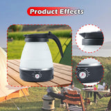 Maxbell Travel Folding Electric Kettle Adjustable Tea Pot for Brewing Coffee Camping Black