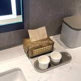 Maxbell PU Leather Tissue Box Holder Napkin Dispenser for Bedside Restaurant Bedroom Brown
