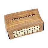 Maxbell PU Leather Tissue Box Holder Napkin Dispenser for Bedside Restaurant Bedroom Brown
