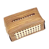 Maxbell PU Leather Tissue Box Holder Napkin Dispenser for Bedside Restaurant Bedroom Brown