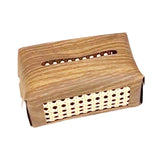 Maxbell PU Leather Tissue Box Holder Napkin Dispenser for Bedside Restaurant Bedroom Brown