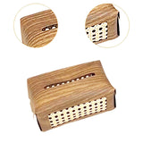 Maxbell PU Leather Tissue Box Holder Napkin Dispenser for Bedside Restaurant Bedroom Brown