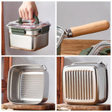 Maxbell Small Deep Fryer Pot Outdoor Lid Fryer with Basket for Vegetables Fish Fries