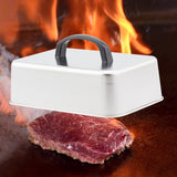 Maxbell Stainless Steel Steaming Cover Grill Dome for Hamburger Outdoor BBQ Grilling 22.5cmx15cmx5.5cm