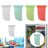 Maxbell Silicone Food Storage Bag Breastmilk Freezer Bags for Cereal Vegetable Fruit White