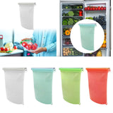 Maxbell Silicone Food Storage Bag Breastmilk Freezer Bags for Cereal Vegetable Fruit White