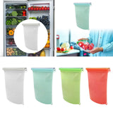 Maxbell Silicone Food Storage Bag Breastmilk Freezer Bags for Cereal Vegetable Fruit White