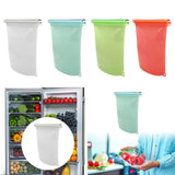 Maxbell Silicone Food Storage Bag Breastmilk Freezer Bags for Cereal Vegetable Fruit White