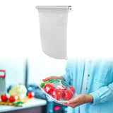 Maxbell Silicone Food Storage Bag Breastmilk Freezer Bags for Cereal Vegetable Fruit White