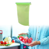 Maxbell Silicone Food Storage Bag Breastmilk Freezer Bags for Cereal Vegetable Fruit Green