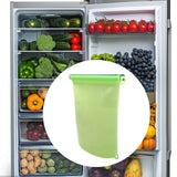 Maxbell Silicone Food Storage Bag Breastmilk Freezer Bags for Cereal Vegetable Fruit Green