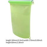 Maxbell Silicone Food Storage Bag Breastmilk Freezer Bags for Cereal Vegetable Fruit Green