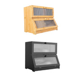 Bread Box Bread Bin Bread Keeper Extra Large Bread Holder for Homemade Bread Brown