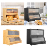 Bread Box Bread Bin Bread Keeper Extra Large Bread Holder for Homemade Bread Brown