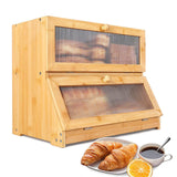 Bread Box Bread Bin Bread Keeper Extra Large Bread Holder for Homemade Bread Brown