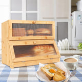 Bread Box Bread Bin Bread Keeper Extra Large Bread Holder for Homemade Bread Brown