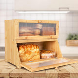 Bread Box Bread Bin Bread Keeper Extra Large Bread Holder for Homemade Bread Brown