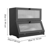Bread Box Bread Bin Bread Keeper Extra Large Bread Holder for Homemade Bread Black