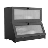 Bread Box Bread Bin Bread Keeper Extra Large Bread Holder for Homemade Bread Black