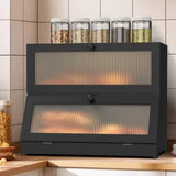Bread Box Bread Bin Bread Keeper Extra Large Bread Holder for Homemade Bread Black
