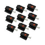 Maxbell 10x Bolt Sliding Lock Cribs Door Button Spring Loaded Automatic Door latches Black