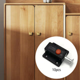 Maxbell 10x Bolt Sliding Lock Cribs Door Button Spring Loaded Automatic Door latches Black