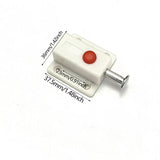 Maxbell 10x Bolt Sliding Lock Cribs Door Button Spring Loaded Automatic Door latches White