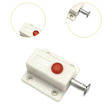 Maxbell 10x Bolt Sliding Lock Cribs Door Button Spring Loaded Automatic Door latches White