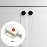 Maxbell 10x Bolt Sliding Lock Cribs Door Button Spring Loaded Automatic Door latches White