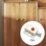 Maxbell 10x Bolt Sliding Lock Cribs Door Button Spring Loaded Automatic Door latches White